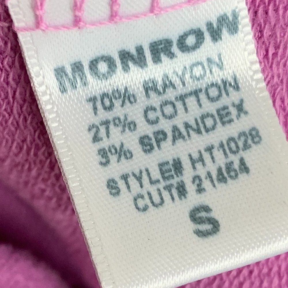 Monrow Women's Super Soft Pull Over Hoody With Ruffle Inset - Size Small - Picture 5 of 6